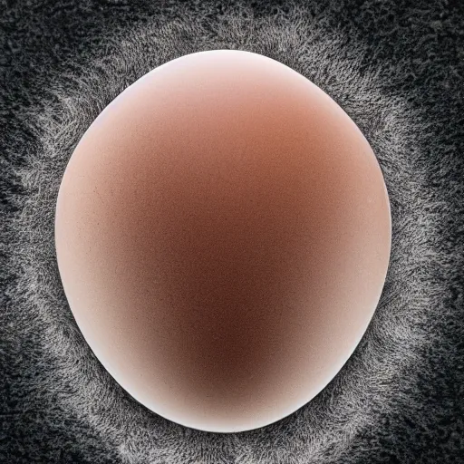 Image similar to photo of a translucent egg with an alien embryo growing inside