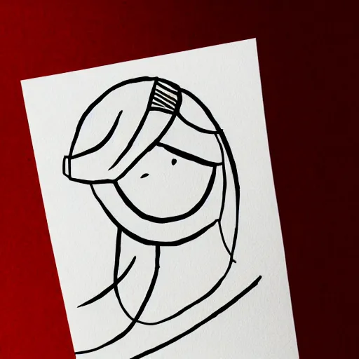 Image similar to minimalism oneline drawing of girl