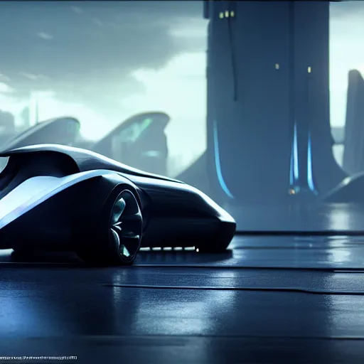 Image similar to concept car : motherboard forms zaha hadid architecture brutalist sci-fi futuristic setting ultra realistic photography, keyshot render, octane render, unreal engine 5 render , high oiled liquid glossy specularity reflections, ultra detailed, 4k, 8k, 16k blade runner 2049 Cyberpunk 2077 ghost in the shell thor 2 marvel film : tilt shift: sharp focus