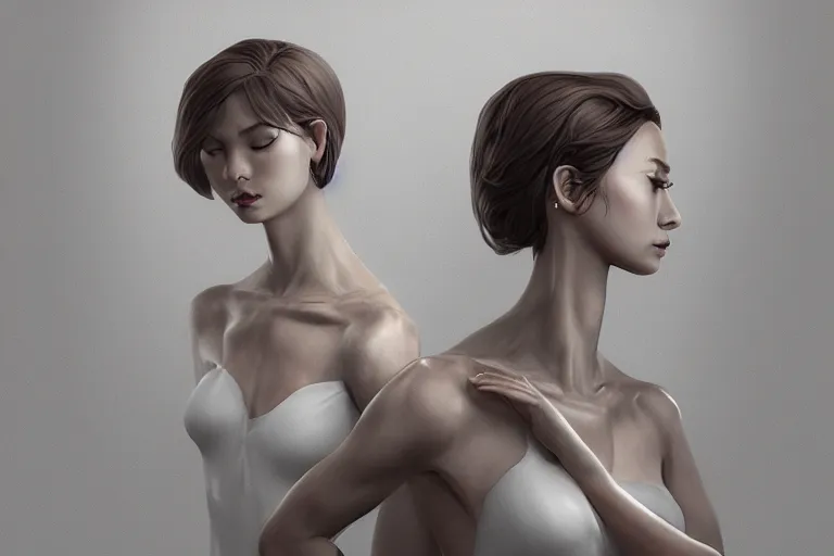 Image similar to Medium Shot photo of modern goddes of war misty, elegant, highly detailed, smooth, sharp focus, illustration, beautiful, geometric, trending on artstation, cinematic, artwork by WLOP