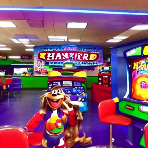 Prompt: Homelander at Chuck E Cheese