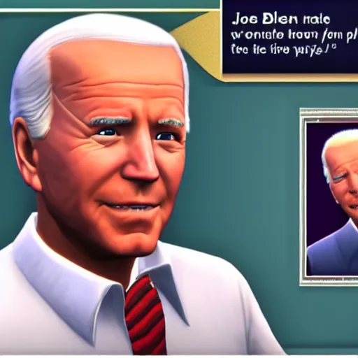 Image similar to joe biden as a sims 4 character