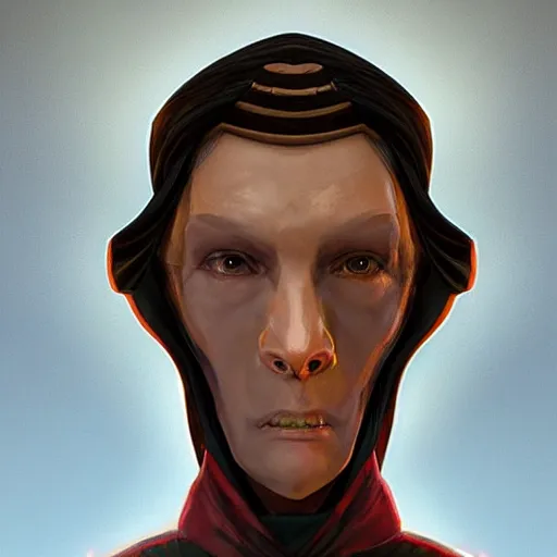 Image similar to concept art for a new star wars character wearing robes, detailed portrait, digital art, oil painting, character art