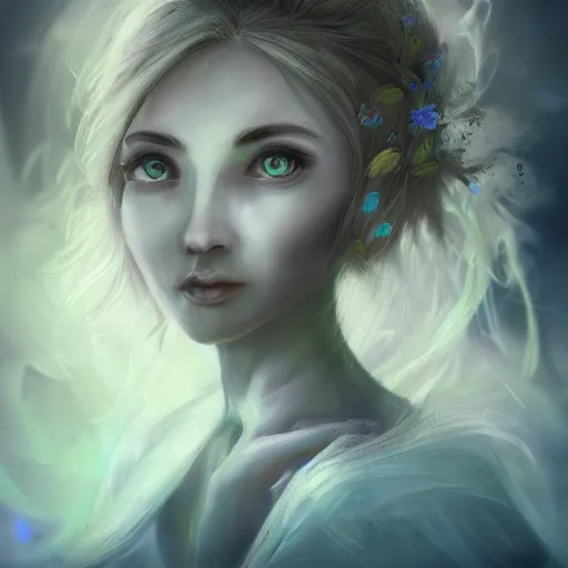 Prompt: beautiful and detailed portrait of a sylph. trending on artstation.