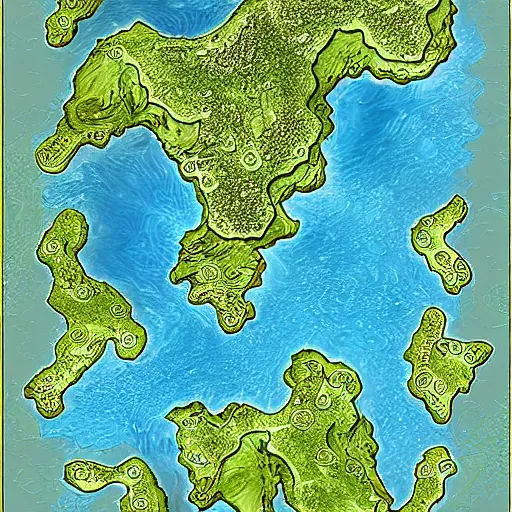 Prompt: fantasy watermap