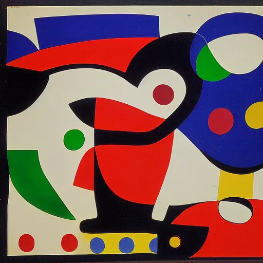 Image similar to A Singaporean propaganda poster designed by Joan Miro