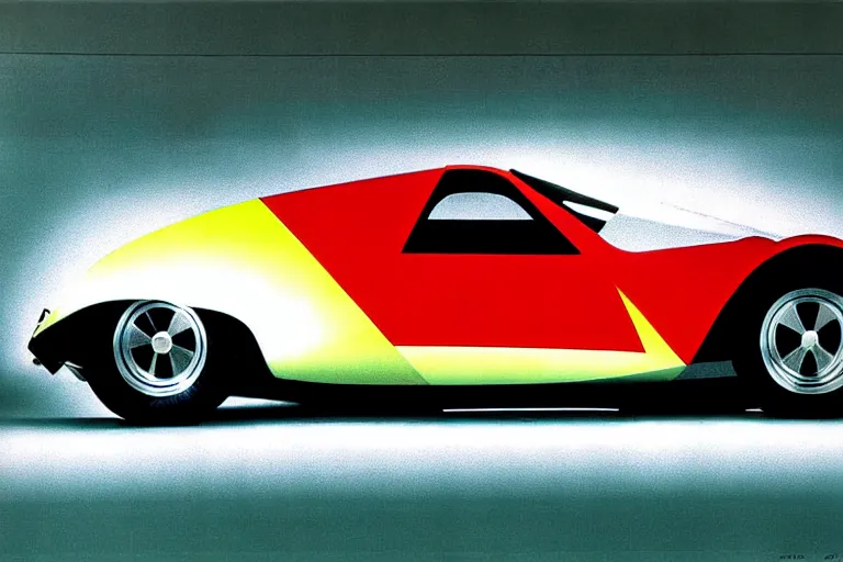 Image similar to designed by giorgetto giugiaro stylized poster of a single 1 9 3 1 amc amx / 3 citroen ds bmw m 1 concept, thick neon lights, ektachrome photograph, volumetric lighting, f 8 aperture, cinematic eastman 5 3 8 4 film