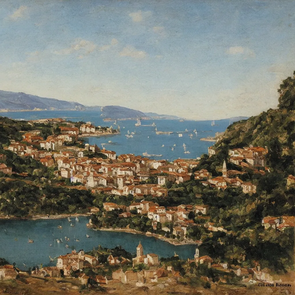 Image similar to view of Ville Franche sur Mer by Claude Lorraine