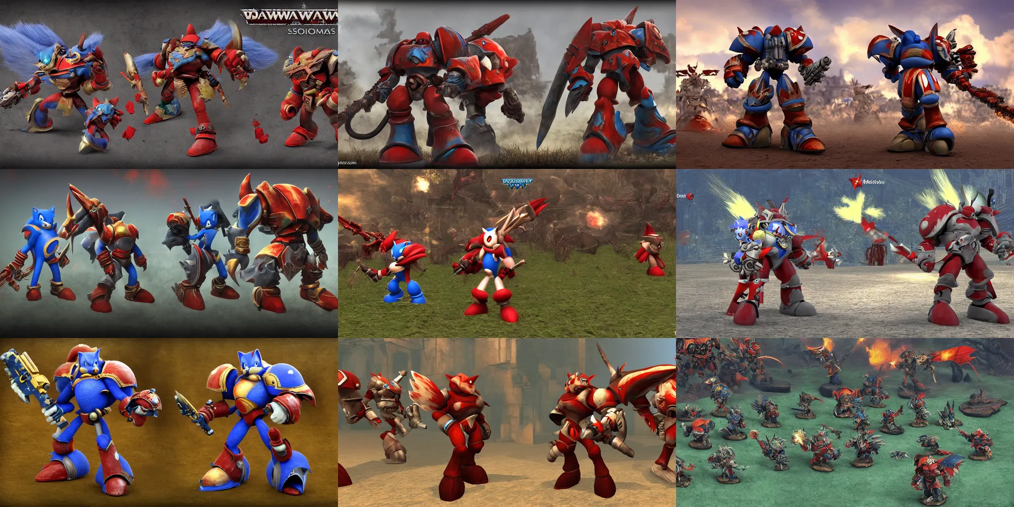 Prompt: Dawn of war Sonic and friends mod