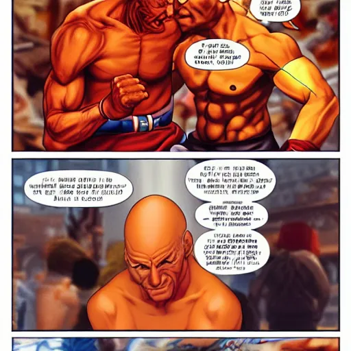 Prompt: picard vs dhalsim from street fighter real