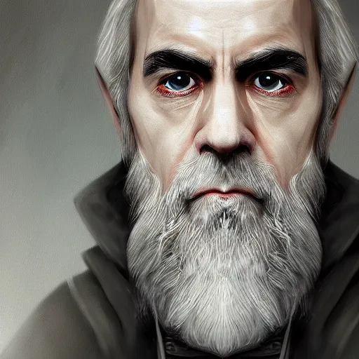 Image similar to Ben Bernanke as Saruman, digital art, cgsociety, artstation, trending, 4k