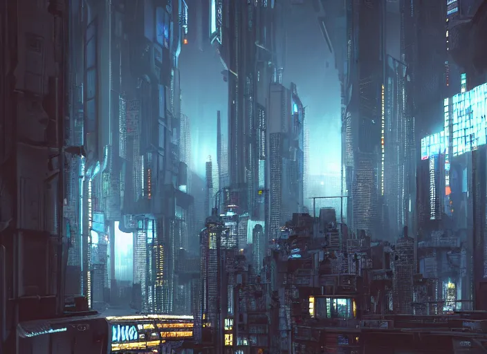 Image similar to cyberpunk scifi scene of paris at night, scifi drones in the sky, artstation, matt painting, very detailed, maximalism, ambient occlusion, volumetric light, atmospheric haze, unreal engine, hyper realism, realistic shading, cinematic composition, realistic render, octane render, detailed textures, photorealistic, wide shot