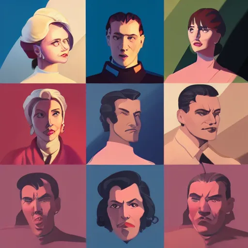 Image similar to face icon stylized minimalist soviet russian bolshevik leader nadezhda konstantinovna krupskaya played by scarlett johansson, loftis, cory behance hd by jesper ejsing, by rhads, makoto shinkai and lois van baarle, ilya kuvshinov, rossdraws global illumination