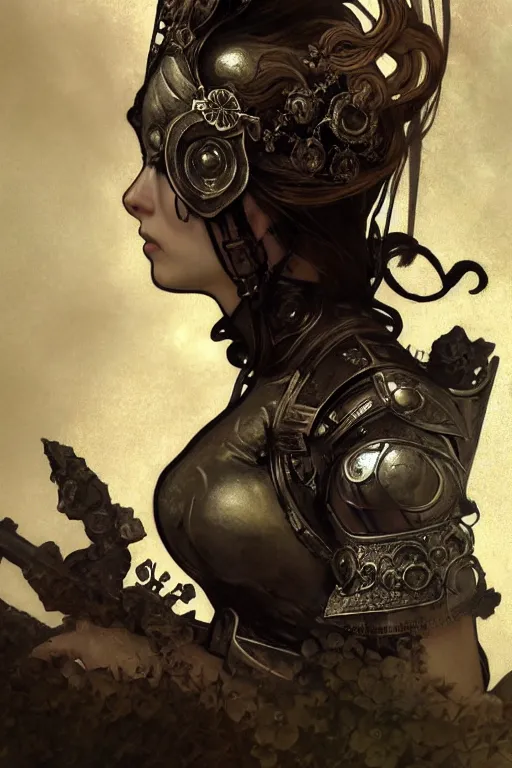 Prompt: beautiful and gothic and victorian and dieselpunk young medieval female armor portrait +smoky eyes+front face with light flowing hair, ultradetail face, ruined ancient Agora of Athens, art and illustration by tian zi and craig mullins and WLOP and alphonse mucha, fantasy, intricate complexity, human structure, human anatomy, fantasy character concept, watermark, blurry, hyperrealism 8k