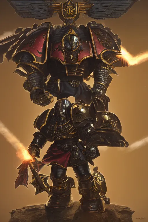 Image similar to armor portrait heros warhammer 4 0 k horus heresy fanart - the primarchs emperor by johannes helgeson animated with vfx concept artist & illustrator global illumination ray tracing hdr fanart arstation zbrush central hardmesh 8 k octane renderer comics stylized