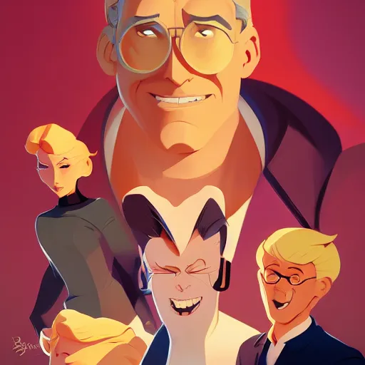 Image similar to face icon stylized minimalist the new adventures of johnny quest, loftis, cory behance hd by jesper ejsing, by rhads, makoto shinkai and lois van baarle, ilya kuvshinov, rossdraws global illumination