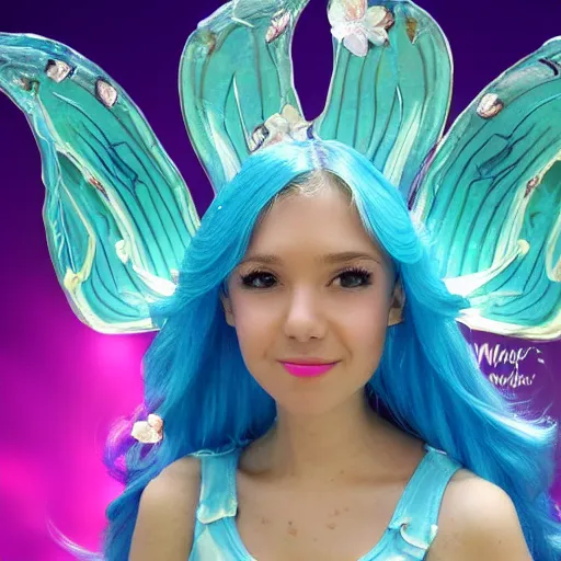 Prompt: bloom from winx in real life | portrait photograph