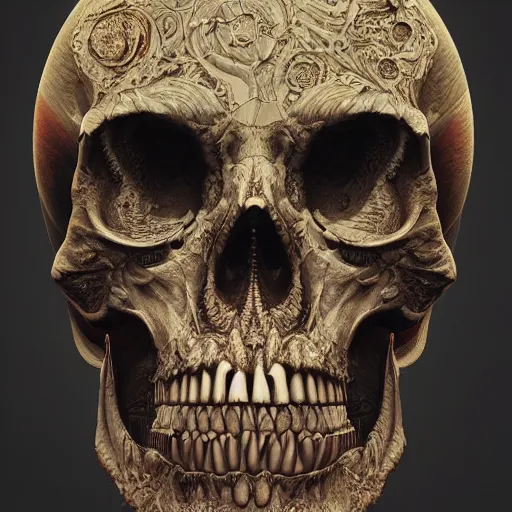 Image similar to portrait_of_a_melting_skull._intricate_abstract._intricate_artwork._by_Tooth_Wu_wlop_beeple_dan_mumford._octane_render_trending_on_artstat