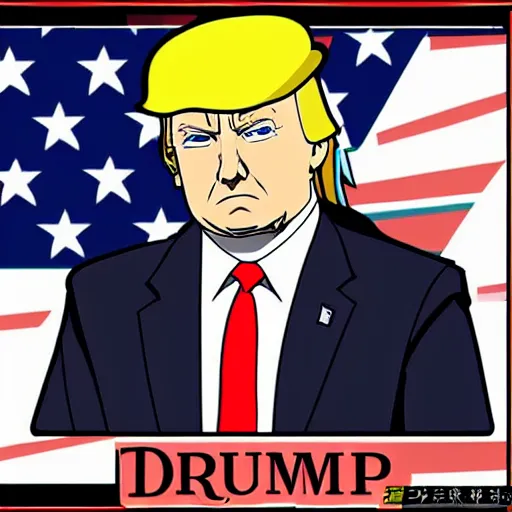 Image similar to donald trump as an anime character