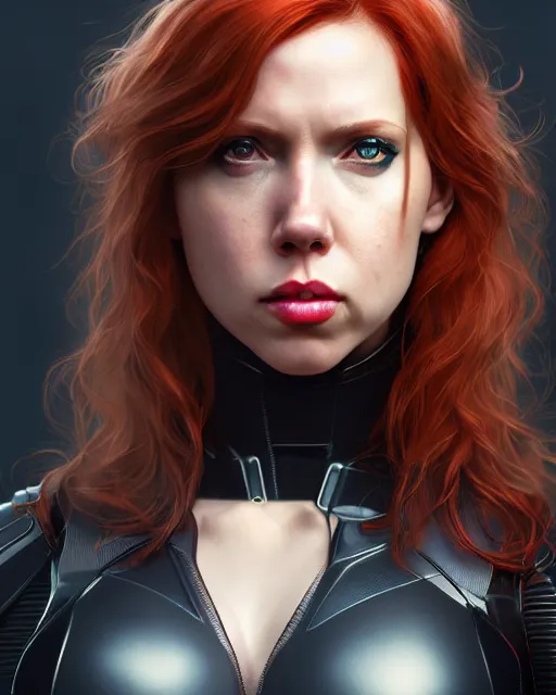 Image similar to Cathy Heaven as black widow, au naturel, hyper detailed, digital art, trending in artstation, cinematic lighting, studio quality, smooth render, unreal engine 5 rendered, octane rendered, art style by klimt and nixeu and ian sprigger and wlop and krenz cushart