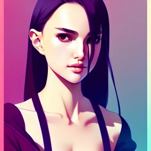 Image similar to a beautiful young japanese natalie portman alluring instagram model in crop top, by guweiz and wlop and ilya kuvshinov and artgerm, symmetrical eyes, aesthetic, gorgeous, stunning, alluring, attractive, artstation, deviantart, pinterest, digital art