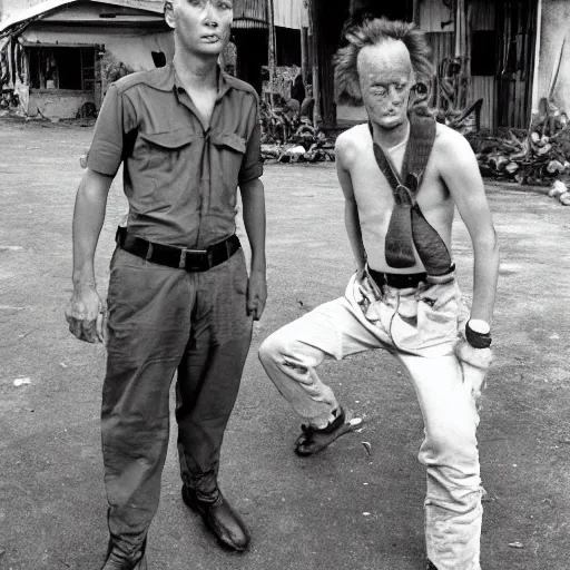 Prompt: Beavis and Butt-Head in Vietnam.