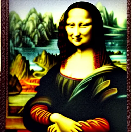 Image similar to chinese style portrait of a lady, the face is mona lisa