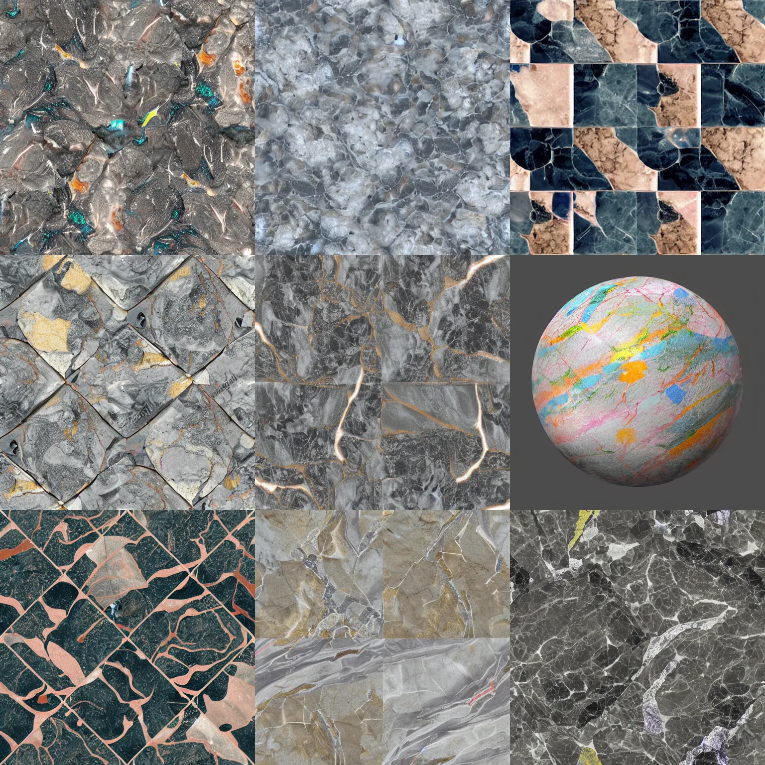 Prompt: high resolution colourful marble texture, photorealistic, pbr, 8 k, 3 0 0 dpi, seamless