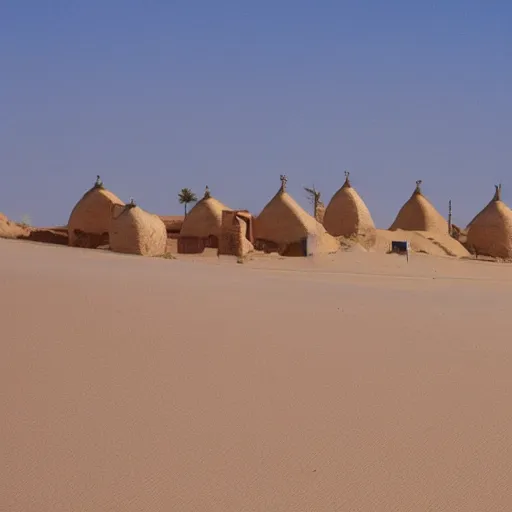 Image similar to a desert village