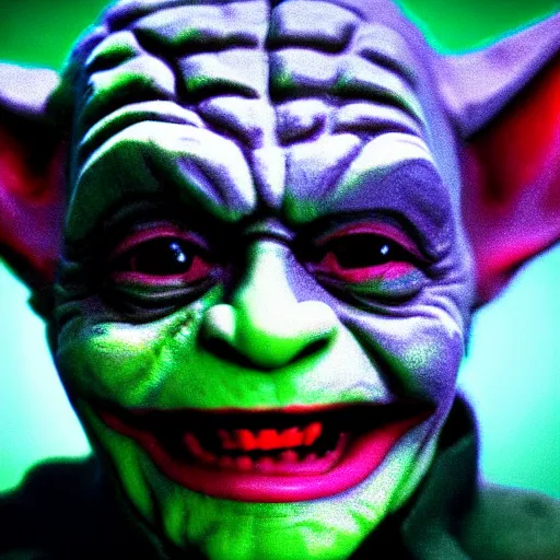 Image similar to Yoda as The Joker 8k hdr