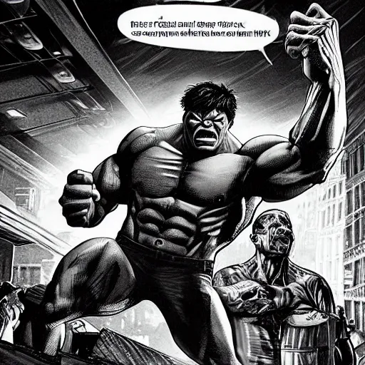 Prompt: the hulk fighting against spider-man in a bar, photorealistic, high detail, cinematic