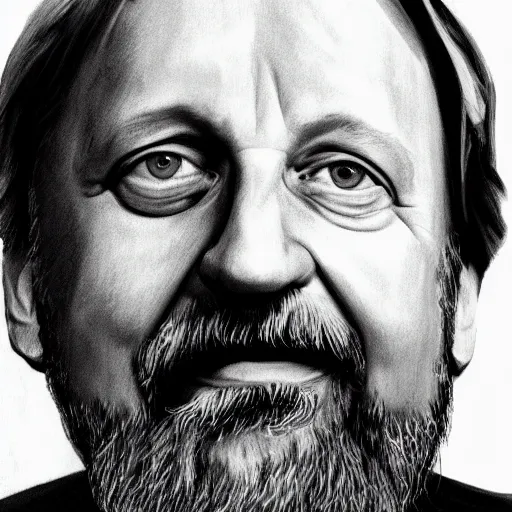 Prompt: sketch portrait of slavoj zizek with a coca cola bottle, artistic pencil drawing, detailed, award - winning, trending on artstation