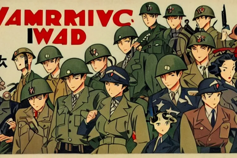 Image similar to 1940s, war, anime