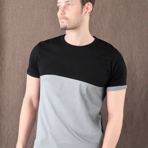 Prompt: blank black tee shirt, -6