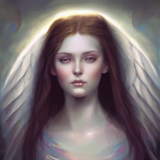 Prompt: a painting of an angel by charlie bowater