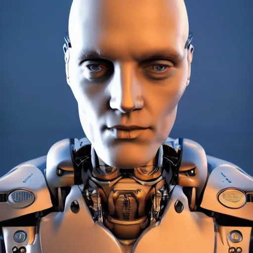 Image similar to a cybernetic version of a bugs face on a human bust, highly detailed, mecha, pinterest, ranker, fotoscape, artstation, keyshot, unreal engine