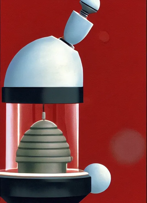 Image similar to Tom Servo from MST3K by Ralph Mcquarrie, highly detailed, sharp focus, illustration