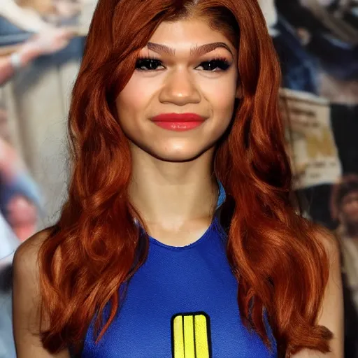 Prompt: Zendaya cosplaying as Mary Jane from Amazing Spiderman 601