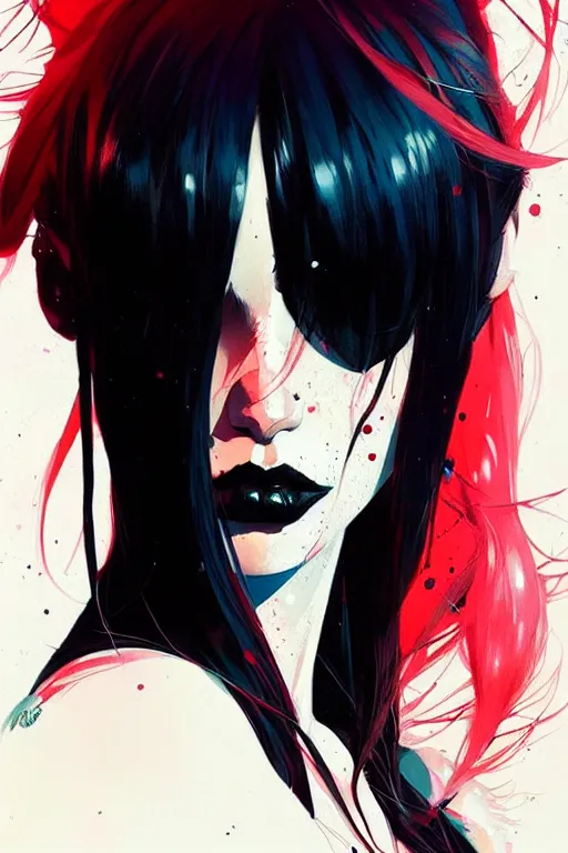 Image similar to a ultradetailed beautiful painting of a stylish goth girl, by conrad roset, greg rutkowski and makoto shinkai trending on artstation