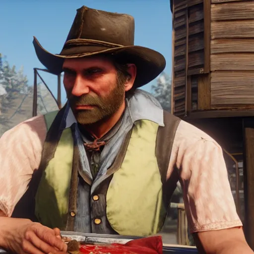 Prompt: Ice Cream in Red Dead Redemption 2