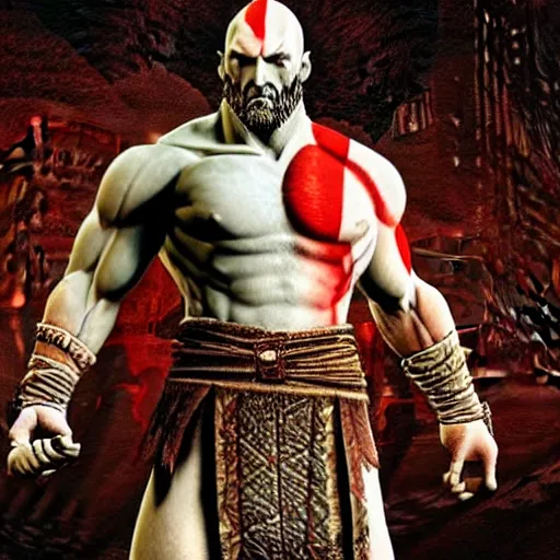 Image similar to god of war in the style of yakuza : like a dragon