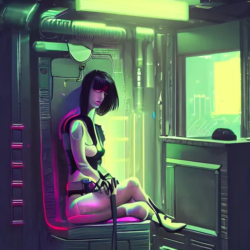 Prompt: cyberpunk woman [ sitting in a booth, in a club ]!! crying, trending on artstation, sci - fi art, dark fantasy, dark atmosphere, neon futuristic lighting, bioluminescent colors, cgsociety contest winner, futurism, afrofuturism, 4 k quality, intricate, detailed