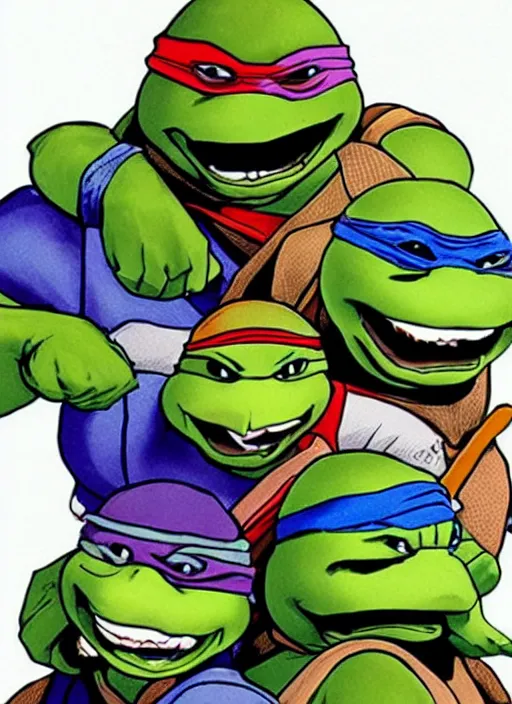 Image similar to toddler mutant ninja turtles