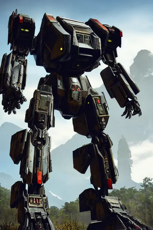 Image similar to cinematic still in mechwarrior _ 5, intricate ornate humanoid mecha warrior,