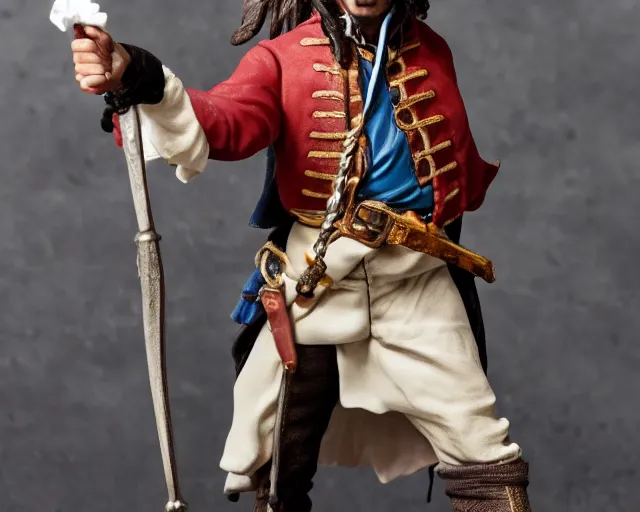 Image similar to close up of highly detailed pvc figure of 2 1 savage from pirates of the caribbean dslr photo
