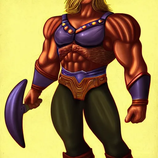 Image similar to he - man digital painting