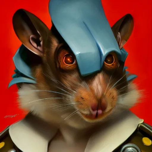 Image similar to greg manchess portrait painting of partially armored doormouse from alice in wonderland as overwatch character, medium shot, asymmetrical, profile picture, organic painting, sunny day, matte painting, bold shapes, hard edges, street art, trending on artstation, by huang guangjian, gil elvgren, ruan jia, randy vargas, greg rutkowski