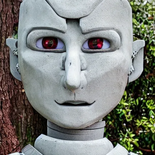 Prompt: humanoid robot concrete art, very detailed