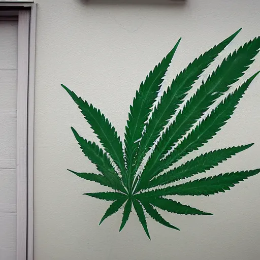 Image similar to weed spray painted on a wall