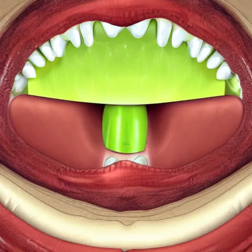 Prompt: inside of mouth